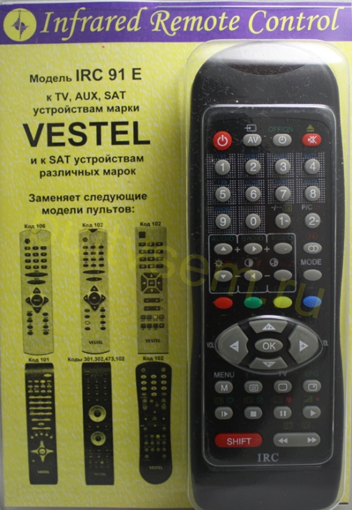 IRC-91E [VESTEL TV, AUX, SAT]