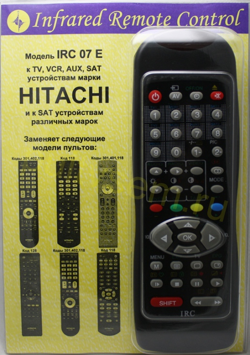  IRC-07 E [HITACHI TV, VCR, AUX, SAT]