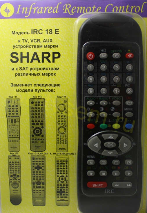 IRC-18E [Sharp TV,VCR,AUX,SAT]