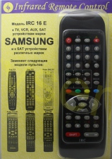 IRC-16E [Samsung TV, TV/VCR, VCR ,SAT, AUX]